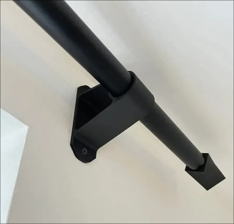 Support de tringle à rideau imprimé en 3D, pièce finie en plastique blanc