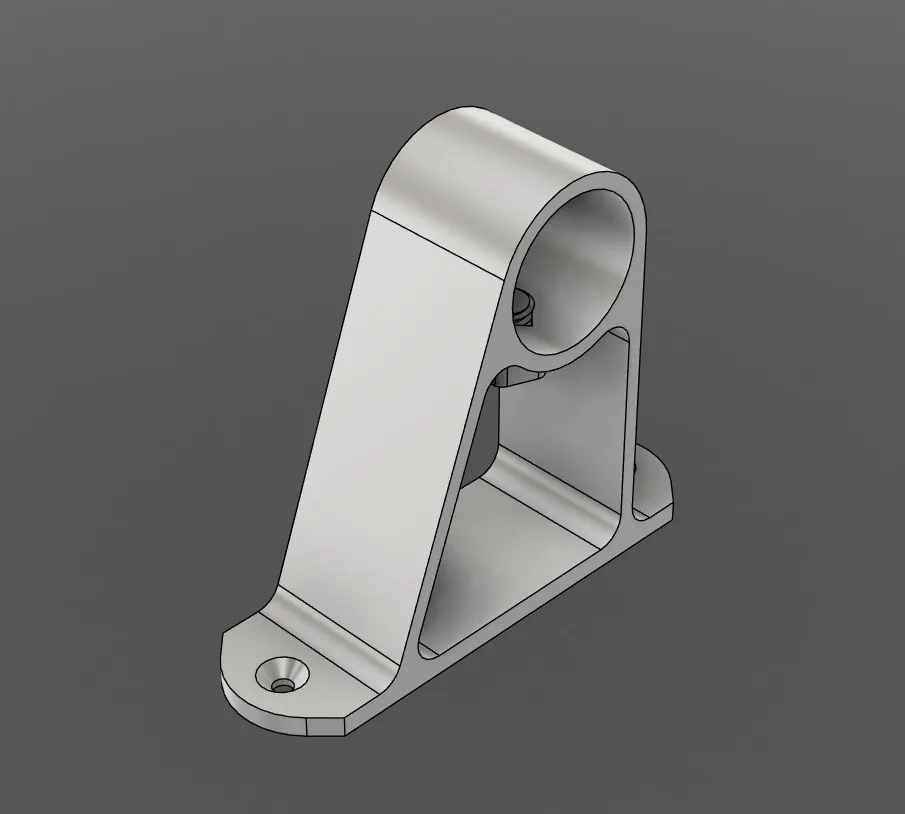 Modélisation 3D d'un support de tringle à rideau sur logiciel CAO